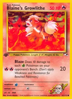 Blaine's Growlithe, Gym Heroes 62