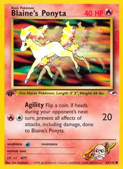 Blaine's Ponyta, Gym Heroes 63