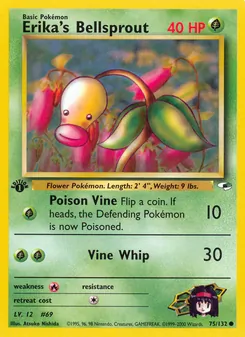 Matching English Erika's Bellsprout card