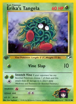 Matching English Erika's Tangela card
