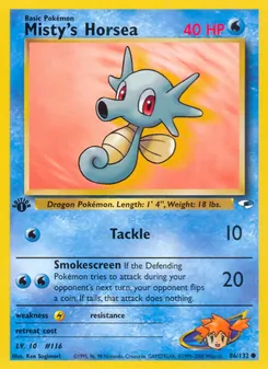 Matching English Misty's Horsea card