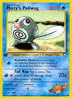 Matching English Misty's Poliwag card