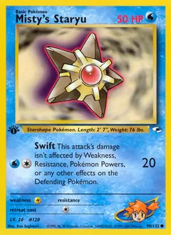 Matching English Misty's Staryu card