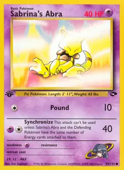 Sabrina's Abra, Gym Challenge 93