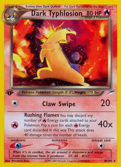 Matching English Dark Typhlosion card