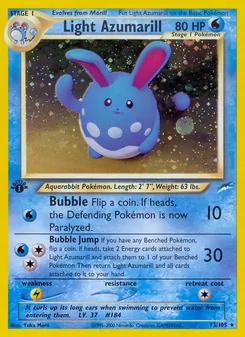 Matching English Light Azumarill card