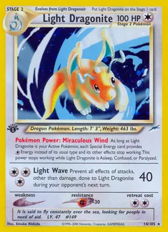 Matching English Light Dragonite card