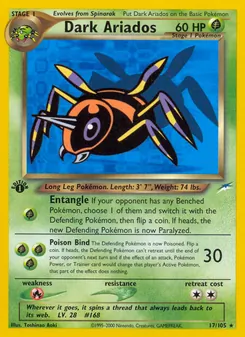 Matching English Dark Ariados card