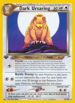 Matching English Dark Ursaring card