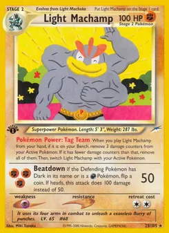 Matching English Light Machamp card