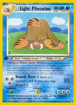 Matching English Light Piloswine card
