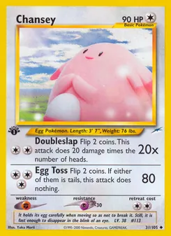 Matching English Chansey card