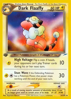 Matching English Dark Flaaffy card