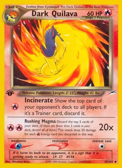 Matching English Dark Quilava card