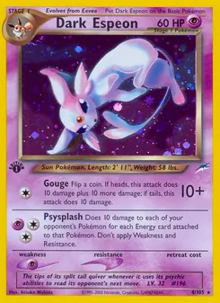 Matching English Dark Espeon card