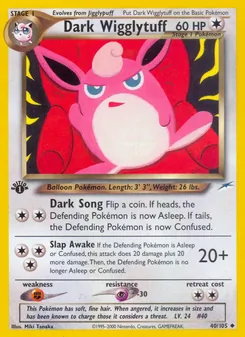Matching English Dark Wigglytuff card