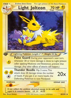 Matching English Light Jolteon card