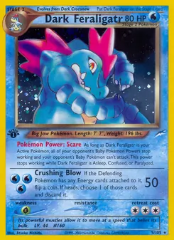 Matching English Dark Feraligatr card