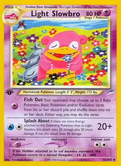 Matching English Light Slowbro card