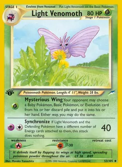 Matching English Light Venomoth card
