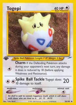 Matching English Togepi card