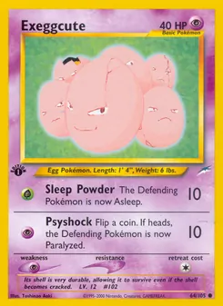 Matching English Exeggcute card