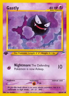 Matching English Gastly card