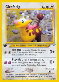 Matching English Girafarig card