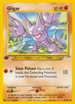 Matching English Gligar card