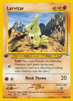 Matching English Larvitar card