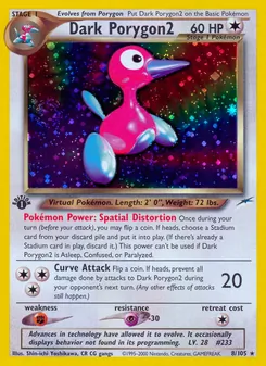 Matching English Dark Porygon2 card