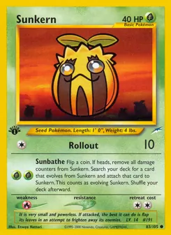 Matching English Sunkern card