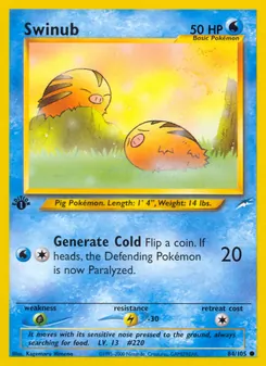 Matching English Swinub card