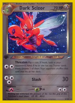 Matching English Dark Scizor card