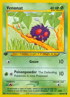 Matching English Venonat card