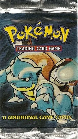 Base Set booster pack, Blastoise (Unlimited)